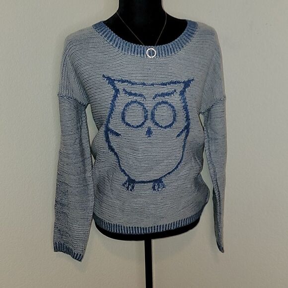 Light Blue Owl Sweaters - Picture 1 of 15